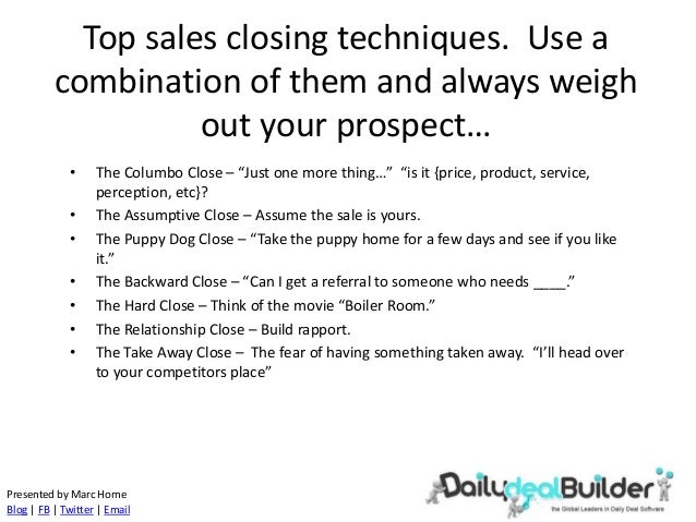 how to close the sale