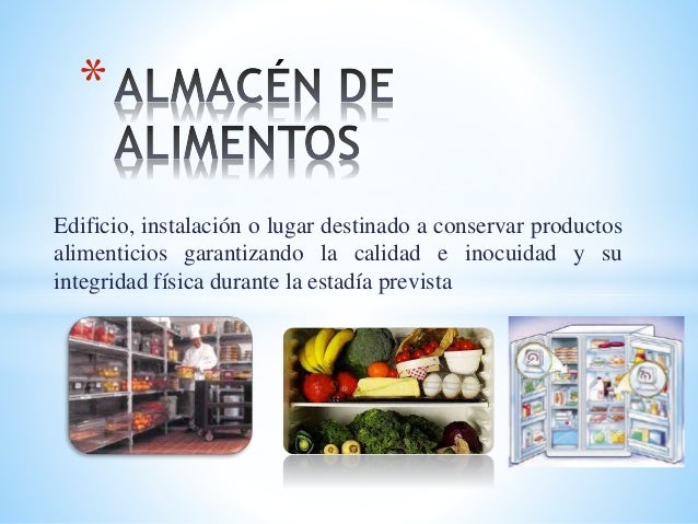 recepcion y almacenamiento de alimentos