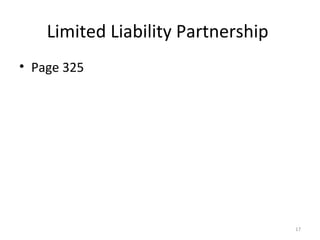 Limited Liability Partnership
• Page 325
17
 