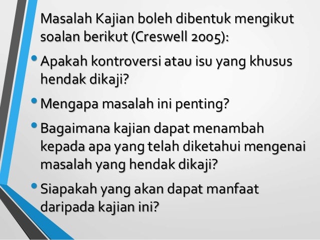Apa Maksud Permasalahan Kajian