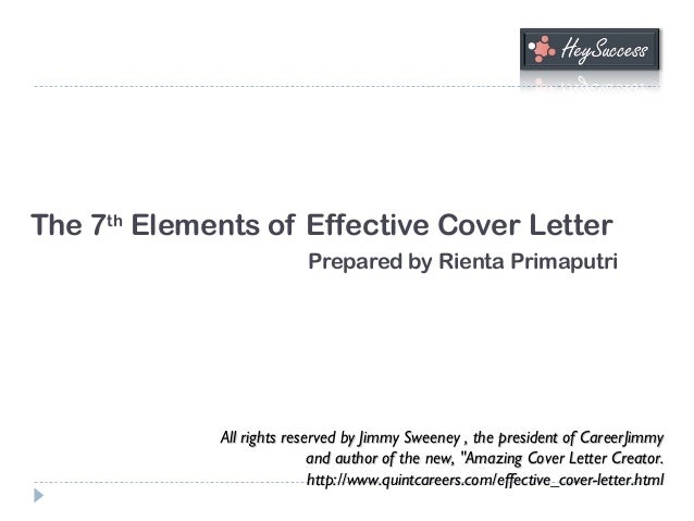 the 7 elements of a highly effective cover letter elements of a good cover letter