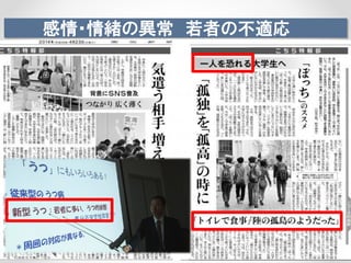 感情・情緒の異常 若者の不適応
 