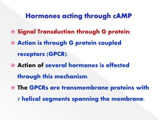 MECHANISM OF ACTION OF HORMONES Slide 3