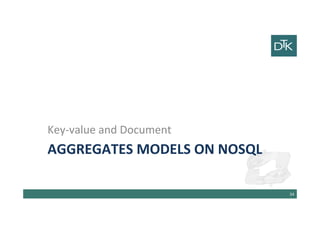 Aggregates Models on NoSQL
Key-value and Document
35
 