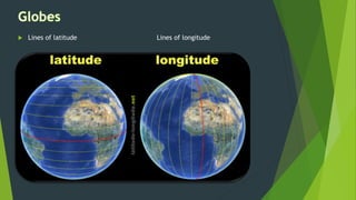  Lines of latitude Lines of longitude
 