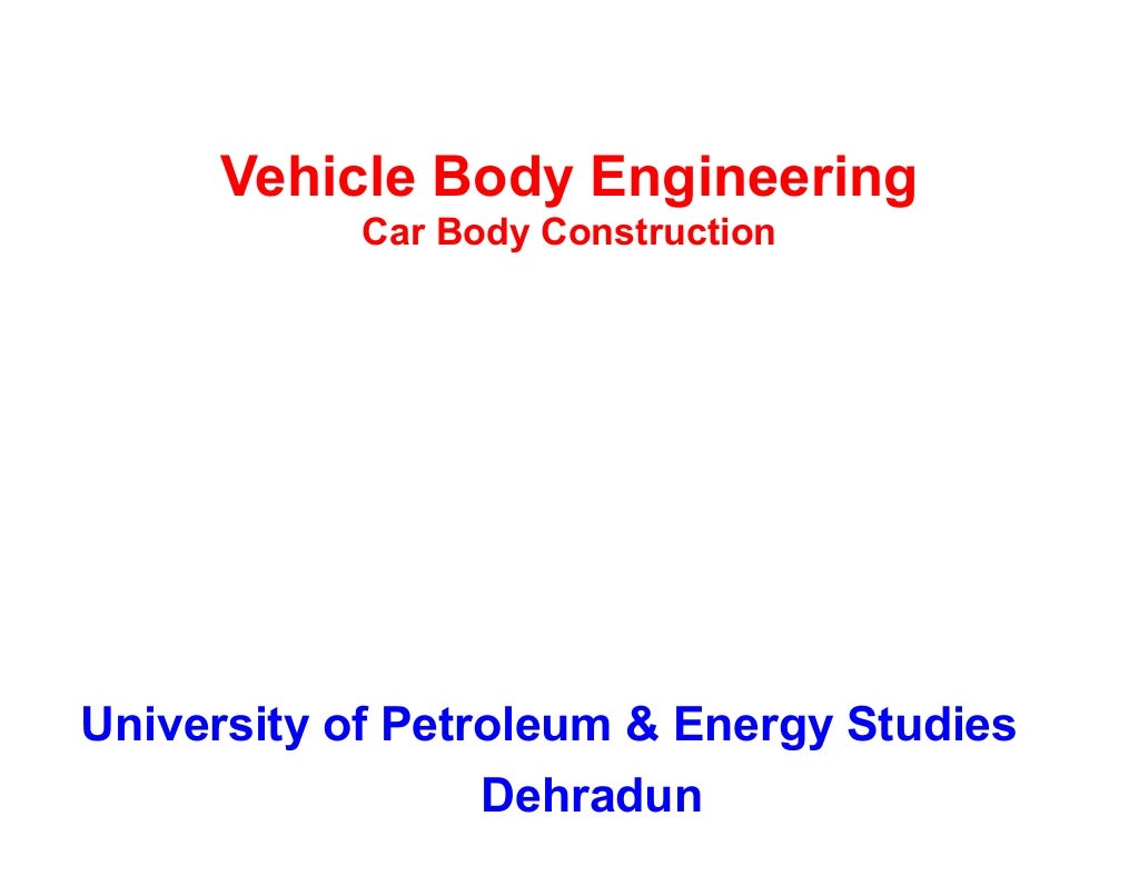 Vehicle Body Engineering Car Body Construction