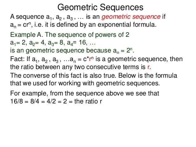 sum of geometric and arithmetic sequences
