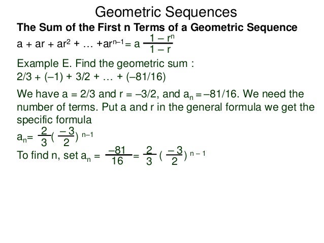5 3 Geometric Sequences And Sums