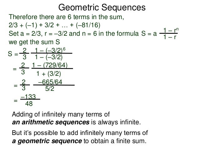 formulas for sums of geometric and arithmetic sequences formulas for sums of geometric and arithmetic sequences