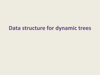 Data structure for dynamic trees
 