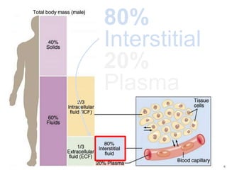 4
80%
Interstitial
20%
Plasma
 