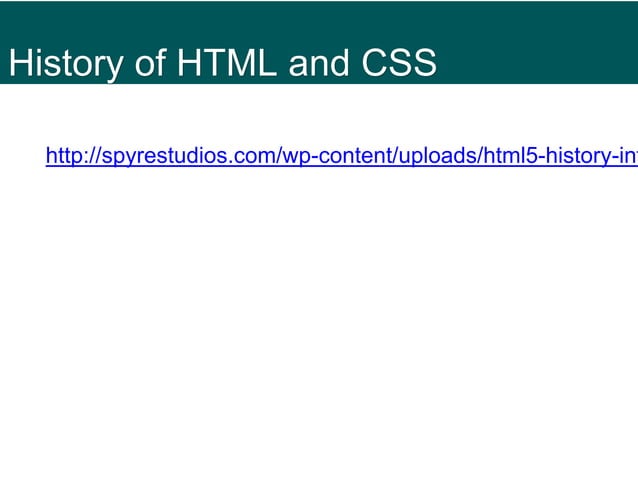 Intro to HTML and CSS | PPT