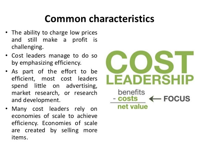 Focused cost leadership strategy - strategic management ...