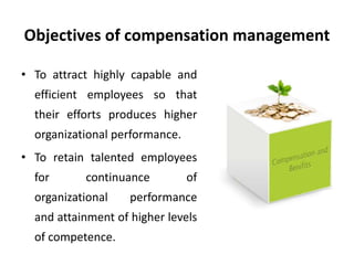 Objectives of compensation management - compensation management - Manu ...