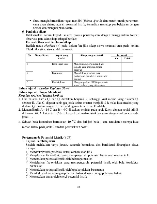 5. sma kelas xii rpp kd 3.3;4.3 listrik statis (karlina
