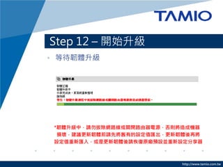 http://www.tamio.com.tw
Step 12 C _ʼ
? ȴgw
*gwУՈγW·P]·ԴtəC
pģhgwǰՈȌfеOֵRgwٌ
OֵR룬ǸgwՈ֏ԭSAOKO
 