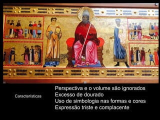 Ícones
• Ícone, termo
derivado do grego
ε κών, (ἰ eikon,
imagem), arte
pictórica religiosa,
identifica uma
representação
sacra pintada
sobre um painel
de madeira.
 