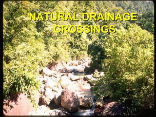 NATURAL DRAINAGENATURAL DRAINAGE
CROSSINGSCROSSINGS
 