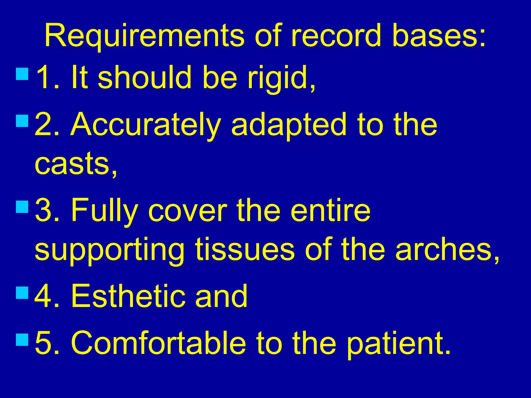 record bases & occlusal rims | PPT