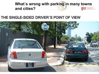 THE SINGLE-SIDED DRIVER´S POINT OF VIEW
Photo by Karl Fjellstrom
What´s wrong with parking in many towns
and cities?
 