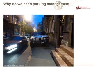 Why do we need parking management…
Source: Wagner,GIZ unpubl.
 