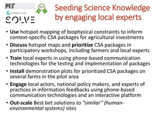 Seeding Science Knowledge by engaging local experts 