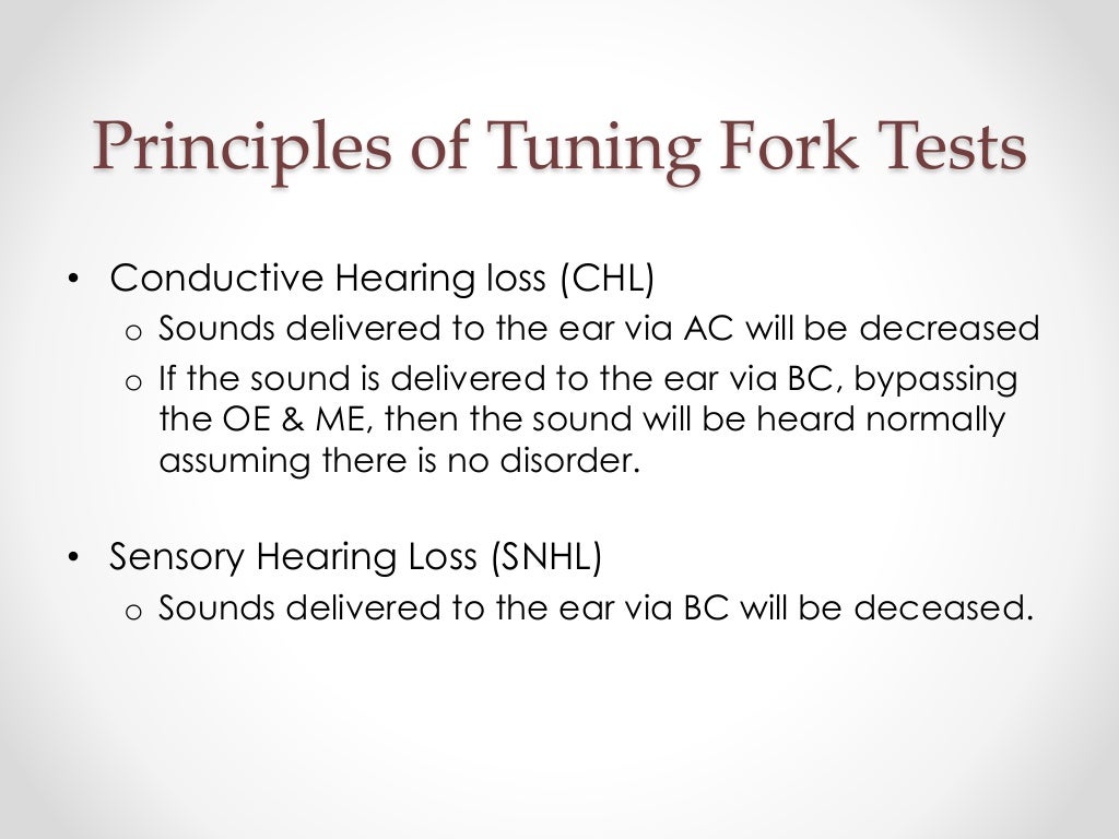 Tuning fork test
