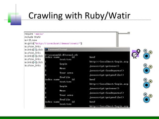 Crawling with Ruby/Watir
 