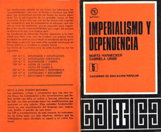 Imperialismo y dependencia (72 páginas). AÑO: 1972. Publicado el 27 de julio de 2009