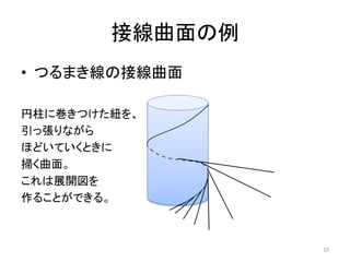 円柱 円錐以外の 展開図の描ける曲面 第5回プログラマのための数学勉強会