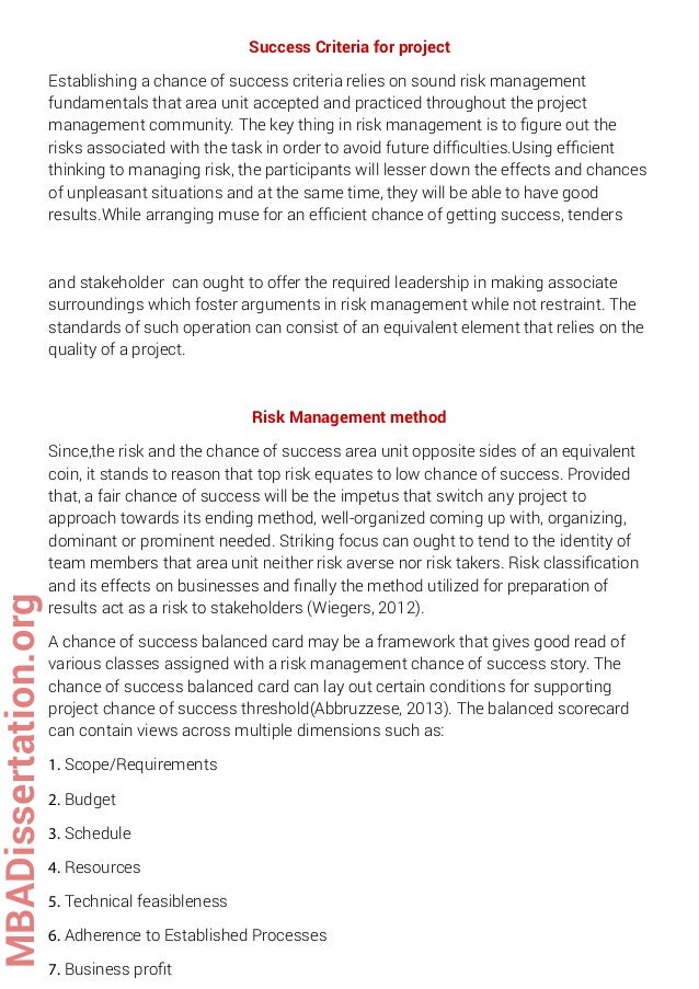 Thesis/dissertation project management
