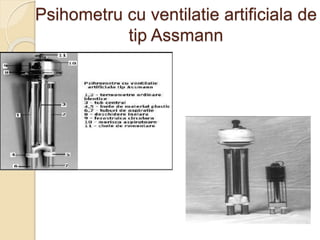 Psihometru cu ventilatie artificiala de
tip Assmann
 