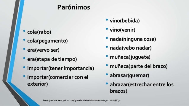 pic Homonimos Y Homofonos paronimos homonimos y homofonos