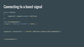 Connecting to a boost signal
 