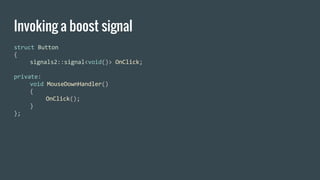 Invoking a boost signal
 