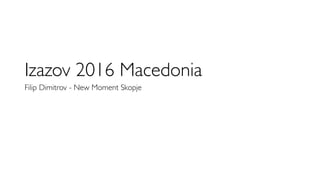 Izazov 2016 Macedonia
Filip Dimitrov - New Moment Skopje
 