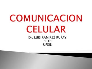 Dr. LUIS RAMIREZ RUPAY
2016
UPSJB
 