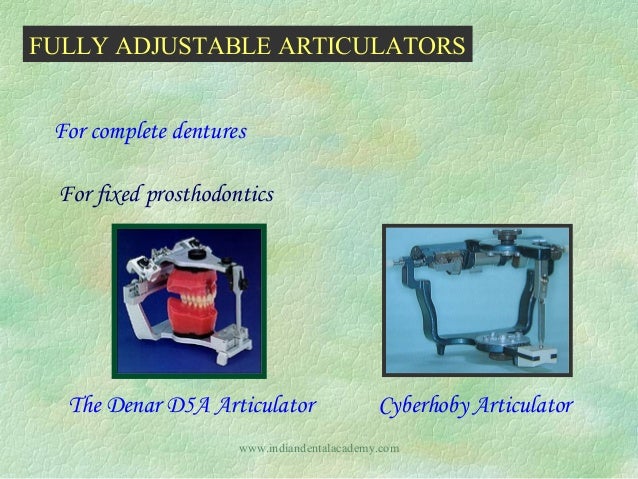 Straight Line Articulator : Articulators dental courses