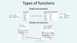 Oracle SQL Functions | PPT