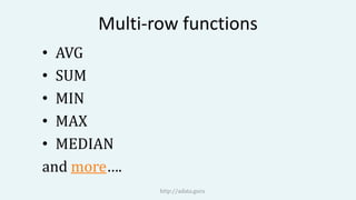 Oracle SQL Functions | PPT