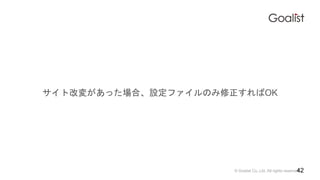? Goalist Co.,Ltd. All rights reserved.
ȸĉ䤬äϡOեΤOK
42
 