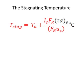 The Stagnating Temperature
 