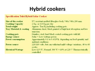Hybrid cookers
 