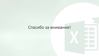 Спасибо за внимание!
 