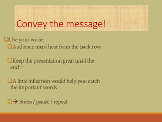 Convey the message!





 