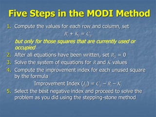5. transportation problems | PDF