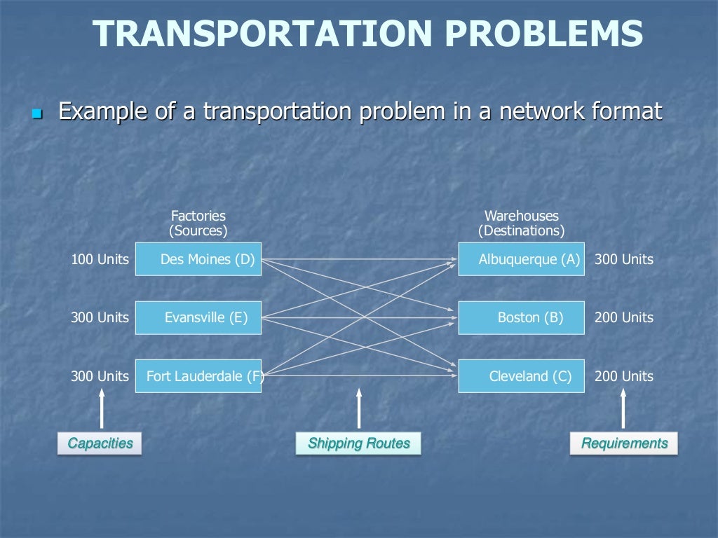 5. transportation problems