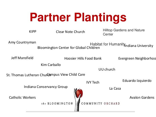 Communal Urban Fruit Tree Planting In The Bloomington Community Orcha