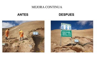 ANTES DESPUES
MEJORA CONTINUA
 