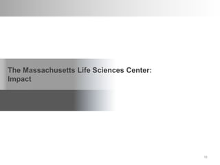 1010
The Massachusetts Life Sciences Center:
Impact
 